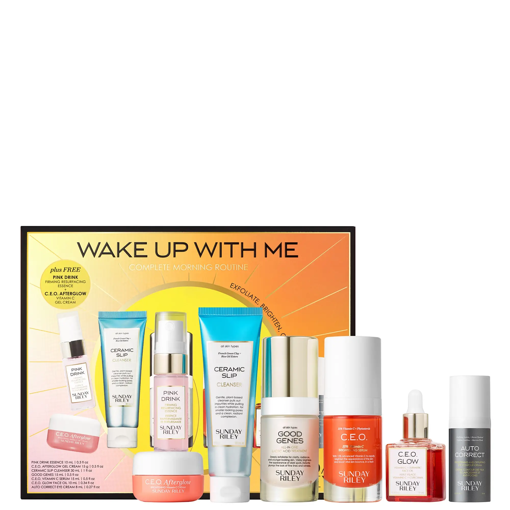 Sunday Riley Wake Up With Me Complete Morning Routine Kit