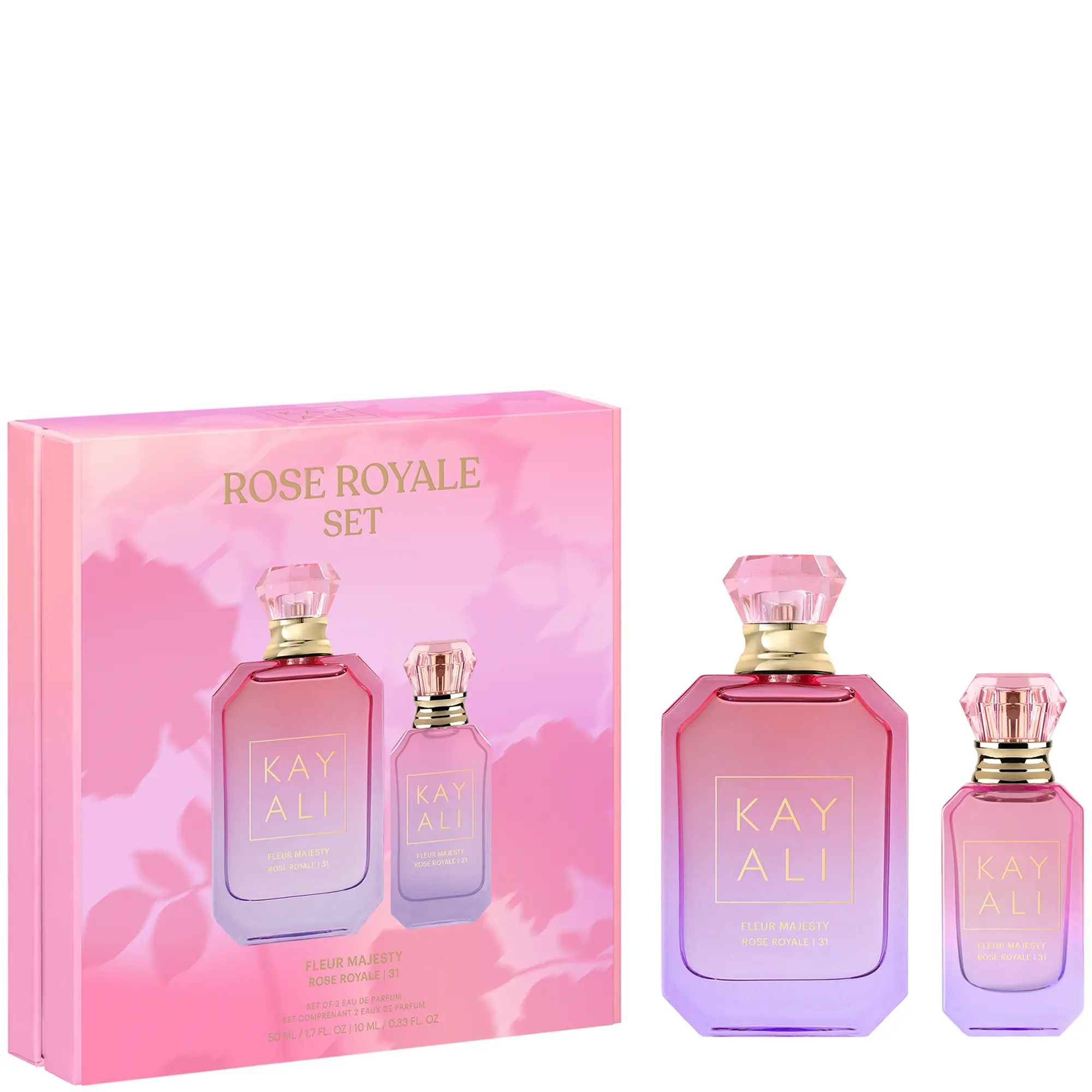 KAYALI Rose Royale Set (Fleur Majety Rose Royale 50ml + 10ml)