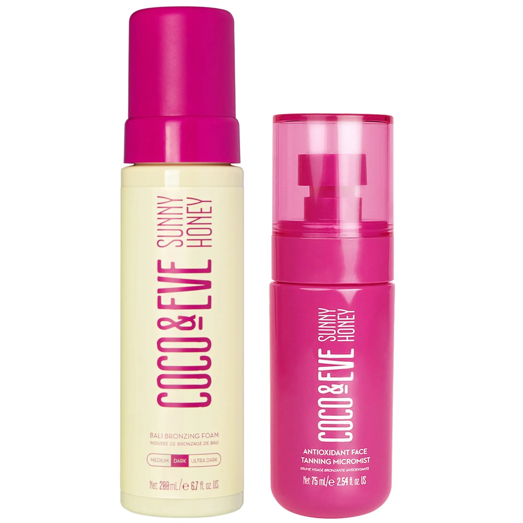 Coco & Eve Bali Bronzing Foam and Face Tanning Micromist Bundle