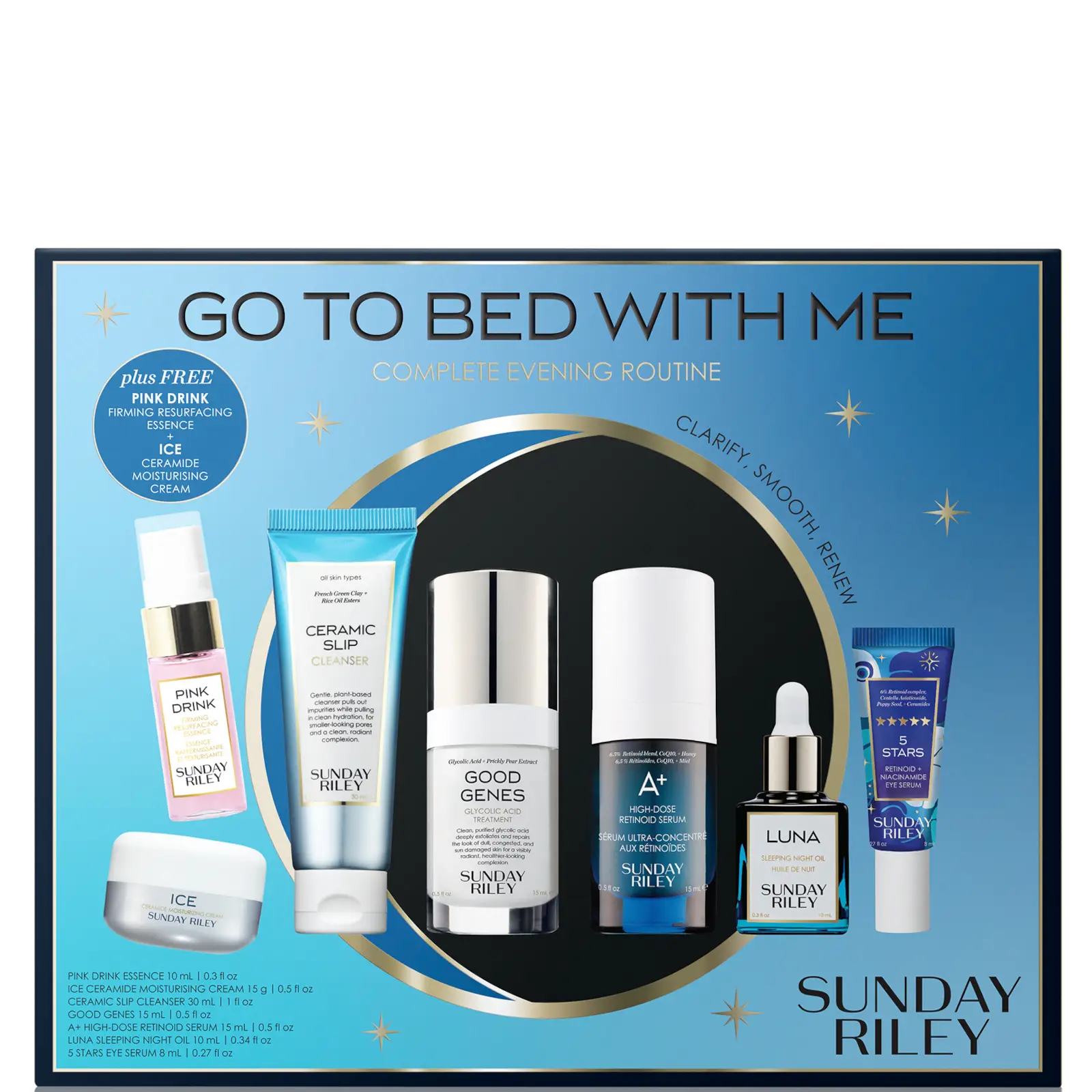 Sunday Riley Go to Bed with Me Complete Evening Routine