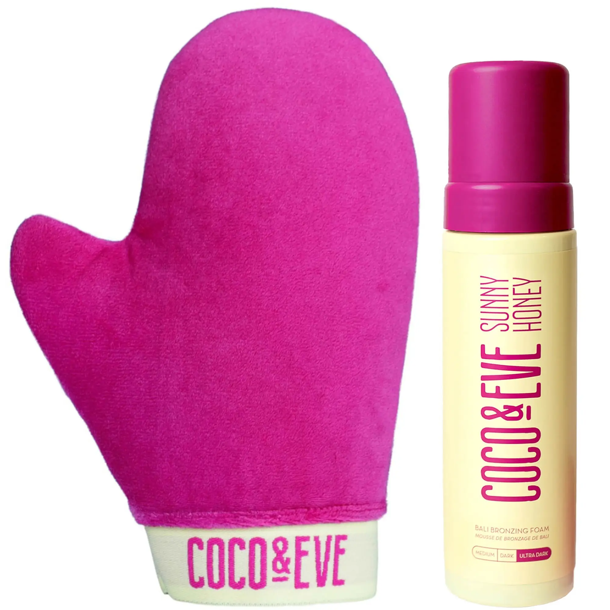 Coco & Eve Sunny Bali Bronzing Foam Dark + Tanning Mitt