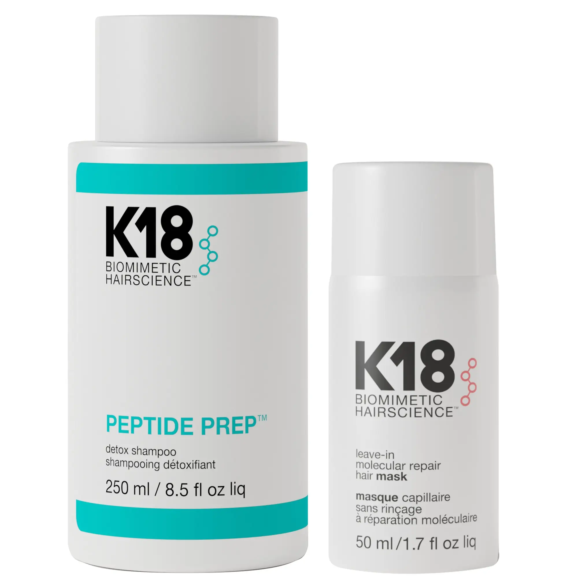 K18 Biomimetic Hairscience Detox and Repair Bundle
