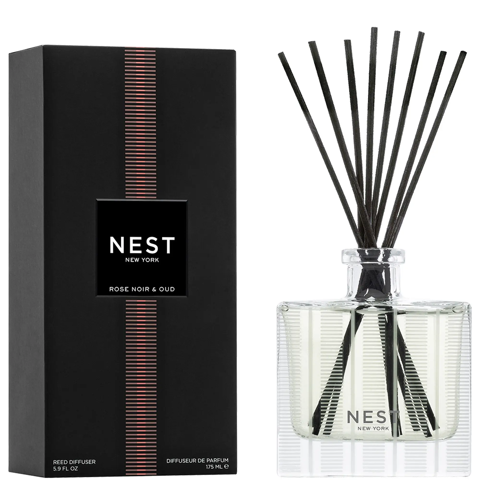 NEST New York Rose Noir And Oud Reed Diffuser 5.9 Fl.Oz/175 Ml
