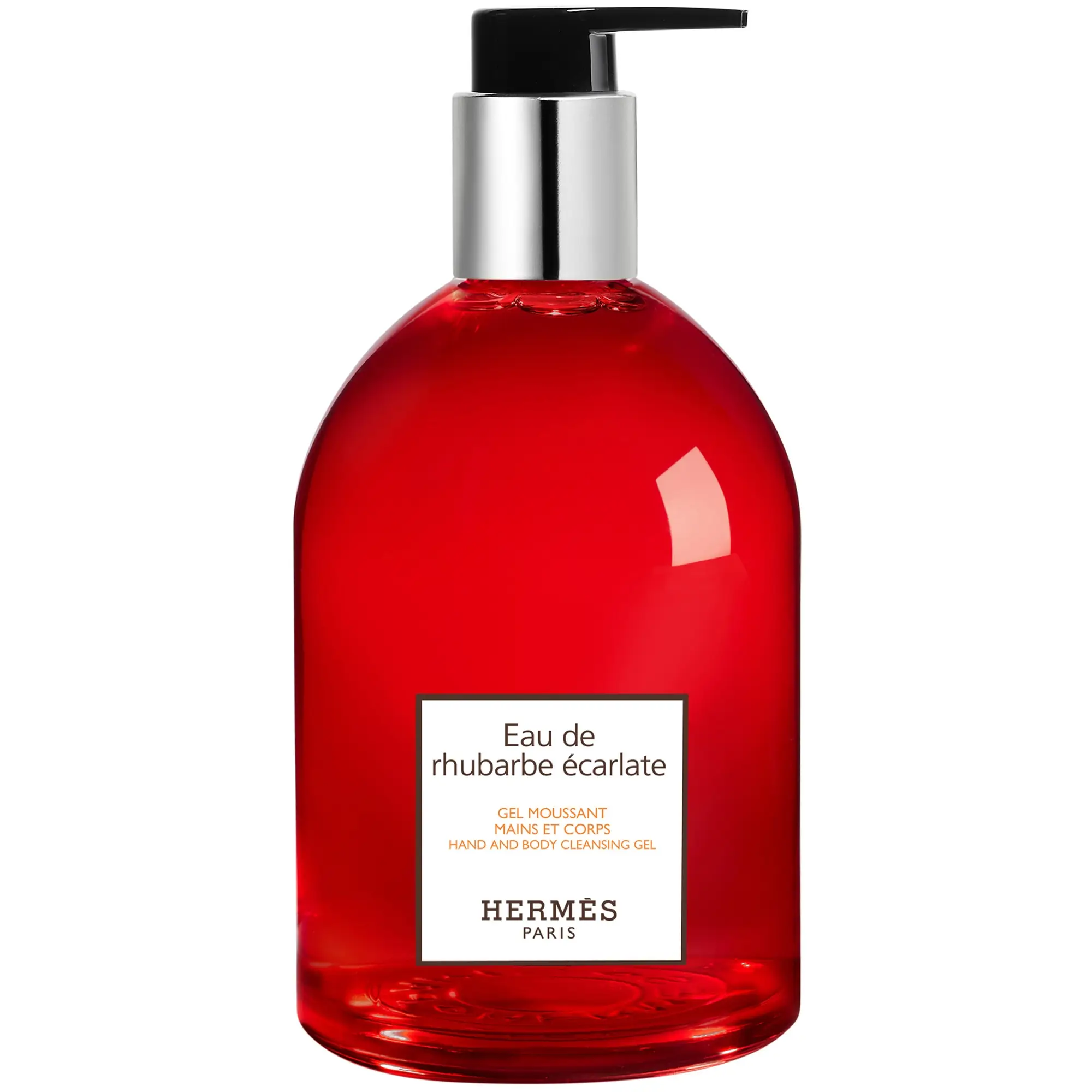 Hermès Eau De Rhubarbe Écarlate Hand and Body Cleans Gel Bottle 300ml