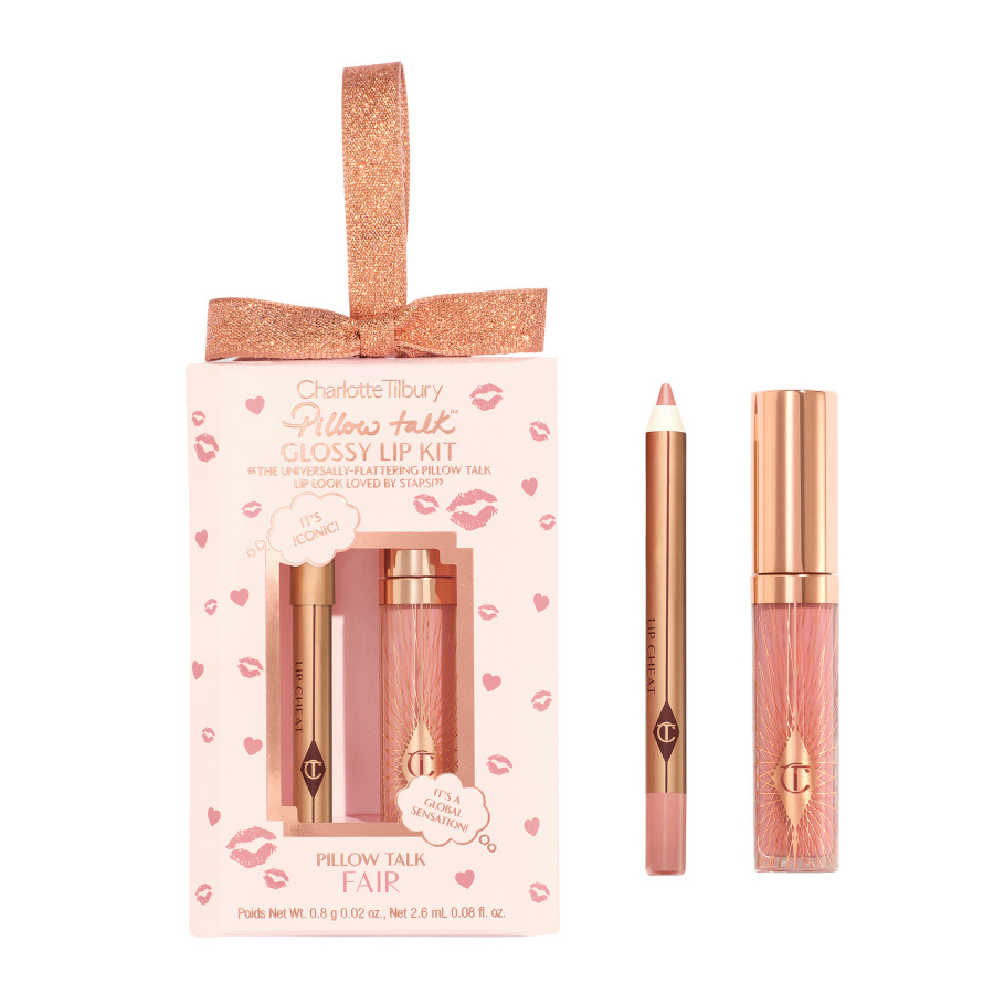 Подарочный набор косметики Charlotte Tilbury Pillow Talk Mini Glossy Lips Duo